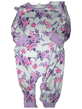 🍁2/$7🍁SHEIN Purple And White Floral Jumpsuit